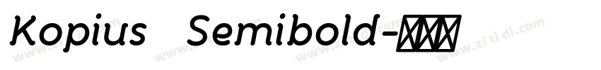 Kopius   Semibold字体转换